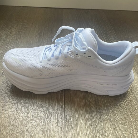 HOKA | Women's Bondi 8 White Running Shoes | Size 7.5 - Picture 5 of 6